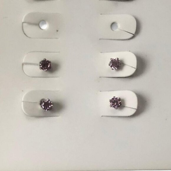 00s Pink Rhinestone Studs - Picture 2 of 2